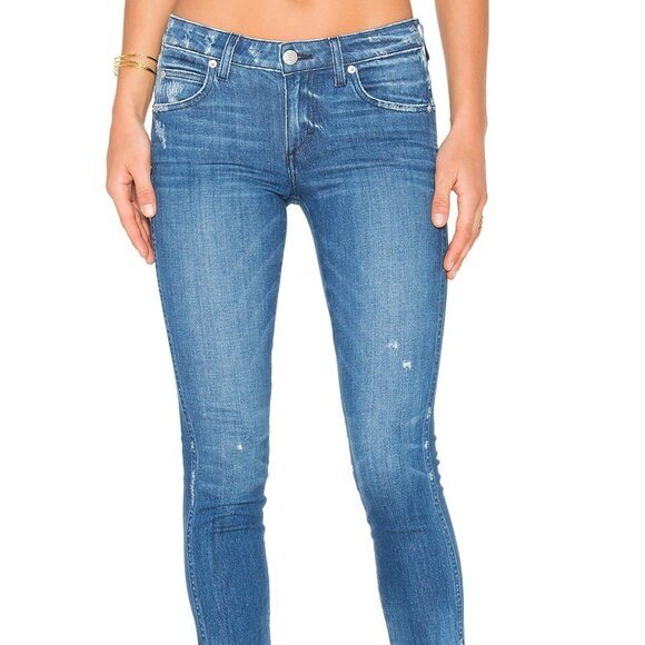 Ladies AMO Stix Crop Mid Rise Ankle Skinny Jeans - Picture 3 of 7